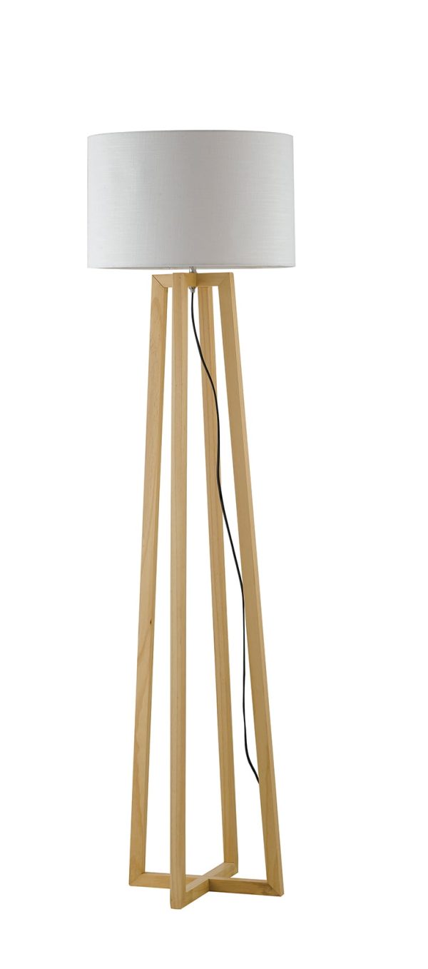 Piantana Berry corpo legno 1XE27 - Luce Ambiente Design - immagine 1