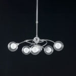 Lampadario Blog cromo/bianco 6XG9 - Luce Ambiente Design