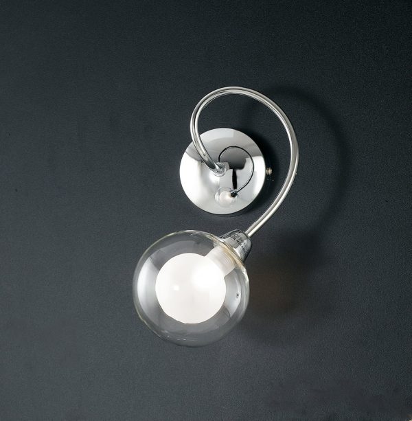 Applique Blog cromo/bianco 1XG9 - Luce Ambiente Design - immagine 1