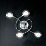Plafoniera Blog cromo/bianco 4XG9 - Luce Ambiente Design