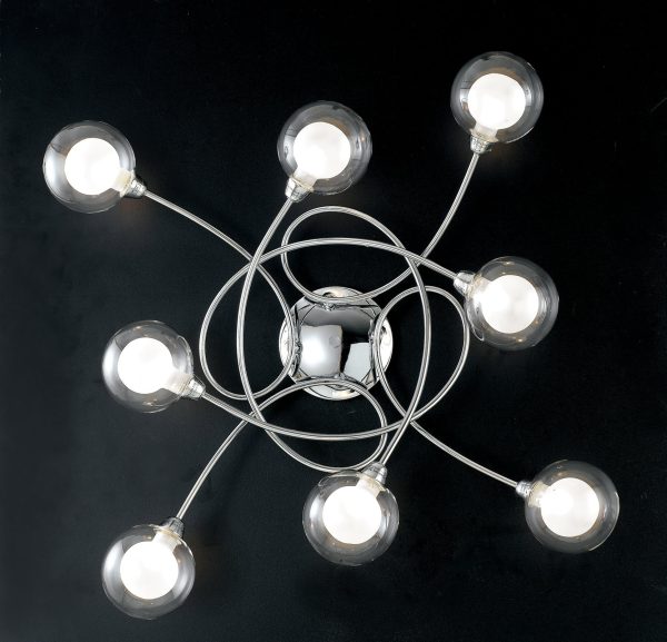 Plafoniera Blog cromo/bianco 8XG9 - Luce Ambiente Design - immagine 1