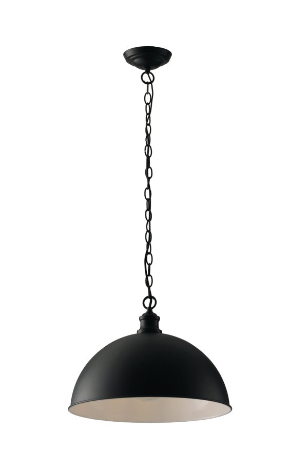 Sospensione Charleston corpo nero 1XE27 - Luce Ambiente Design - immagine 1