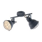 Applique Cuba corpo grigio 2XE14 - Luce Ambiente Design