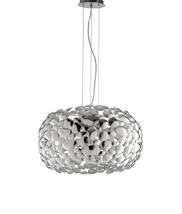 Sospensione Dioniso corpo cromo 3XE27 - Luce Ambiente Design - immagine 1