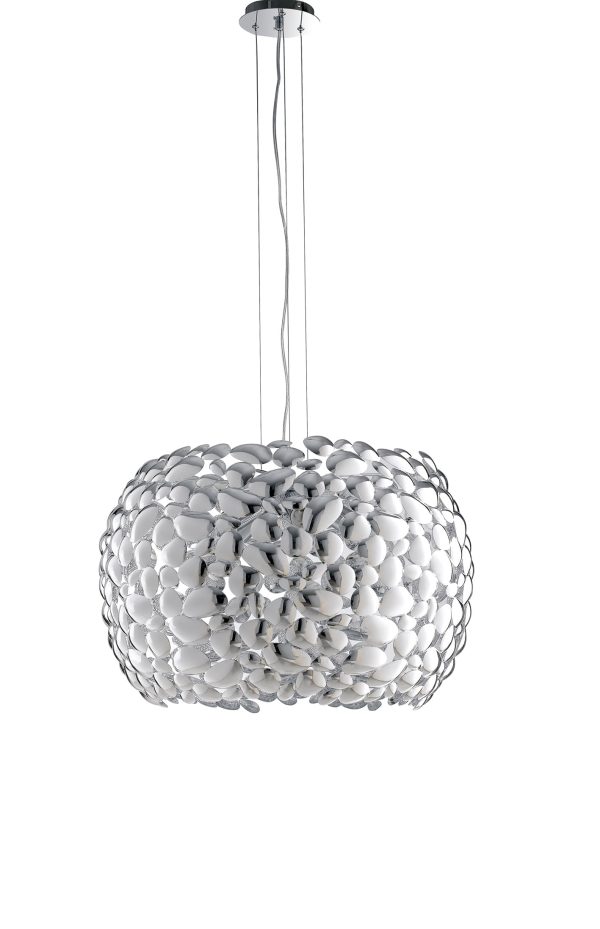 Sospensione Dioniso corpo cromo 5XE27 - Luce Ambiente Design - immagine 1