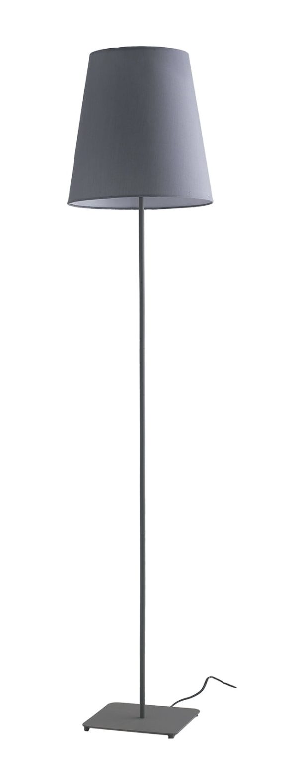 Piantana Elvis corpo grigio 1XE27 - Luce Ambiente Design - immagine 1