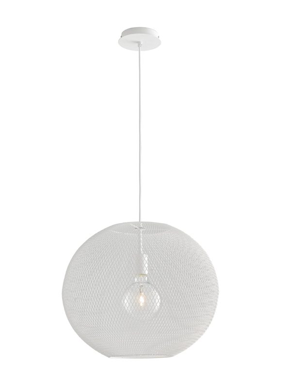 Sospensione Esedra corpo bianco 1XE27 - Luce Ambiente Design - immagine 1