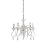 Lampadario Estefan corpo bianco 5XE14 - Luce Ambiente Design