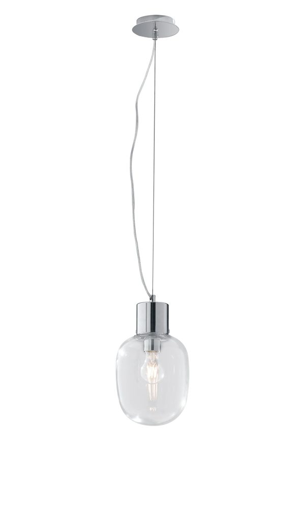 Sospensione Fellini corpo cromo 1XE27 - Luce Ambiente Design - immagine 1