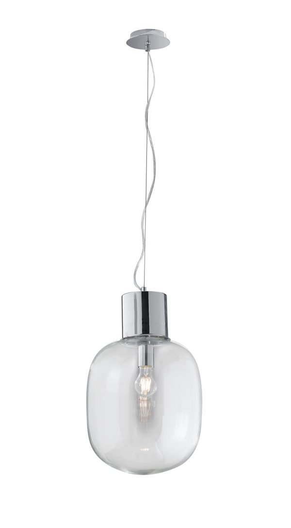 Sospensione Fellini corpo cromo 1XE27 - Luce Ambiente Design - immagine 1