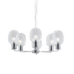 Lampadario Fellini corpo cromo 6XE27 - Luce Ambiente Design