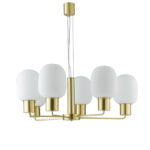 Lampadario Fellini corpo oro 6XE27 - Luce Ambiente Design