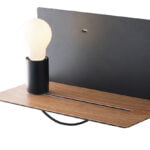Applique Flash corpo nero 1XE27 33X15X18CM - Luce Ambiente Design