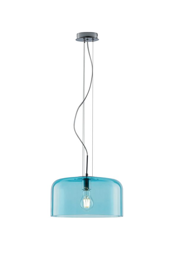 Sospensione Gibus corpo blu 1XE27  - Luce Ambiente Design - immagine 1