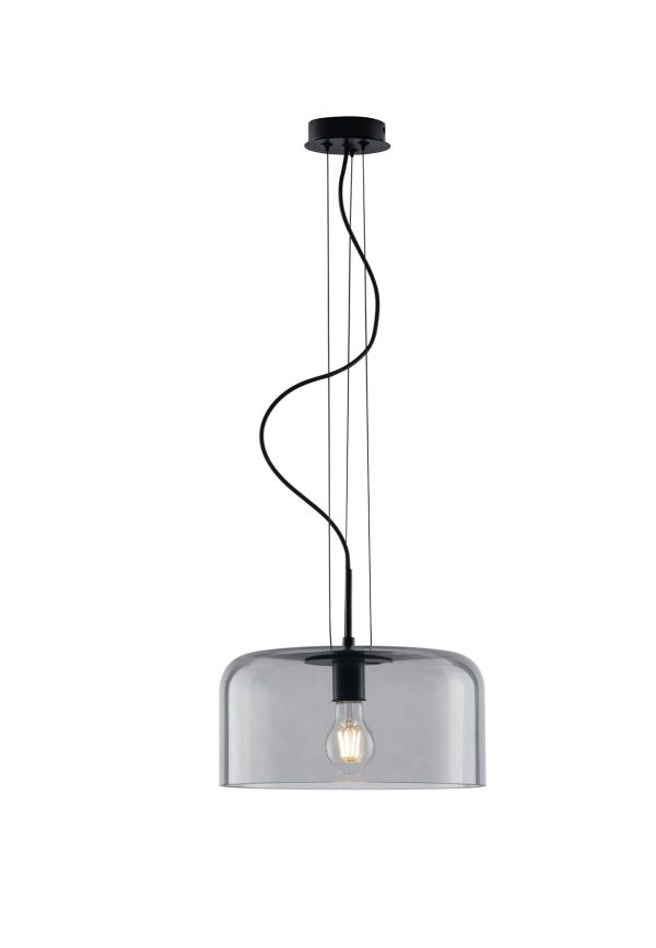Sospensione Gibus corpo fume' 1XE27  - Luce Ambiente Design - immagine 1