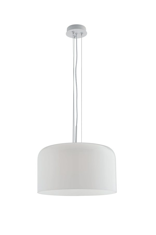Sospensione Gibus corpo bianco 1XE27 40X20CM - Luce Ambiente Design - immagine 1