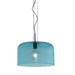 Sospensione Gibus corpo blu 1XE27 40X20CM - Luce Ambiente Design