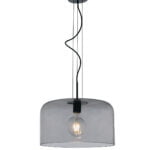 Sospensione Gibus corpo fume' 1XE27 40X20CM - Luce Ambiente Design