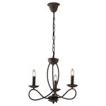 Lampadario Ginevra copro corten 3XE14 - Luce Ambiente Design