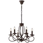 Lampadario Ginevra copro corten 6XE14 - Luce Ambiente Design