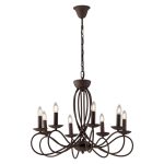 Lampadario Ginevra copro corten 8XE14 - Luce Ambiente Design