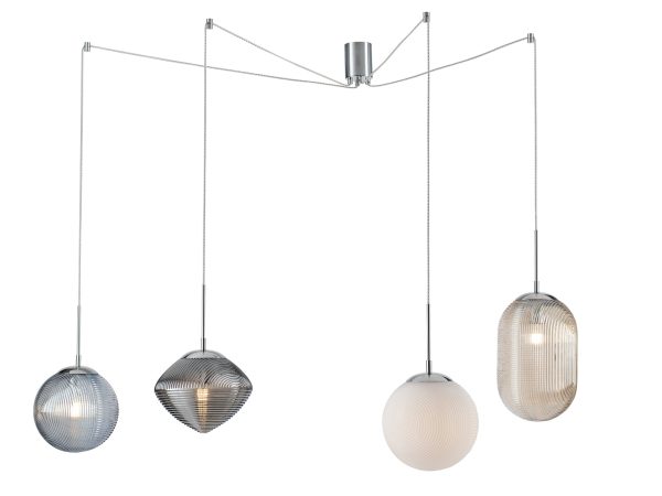 Sospensione Greenwich corpo multicolore 4XE27 - Luce Ambiente Design - immagine 1
