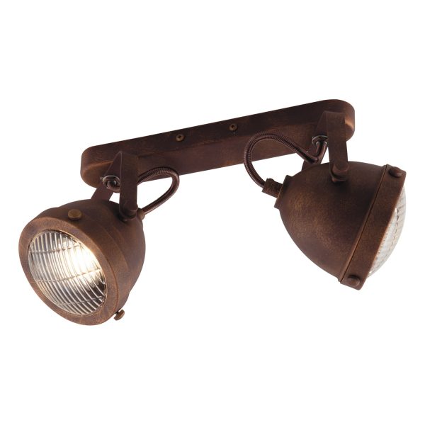 APPLIQUE HABANA RUGGINE 2XGU10 - Luce Ambiente Design - immagine 1
