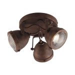 PLAFONIERA HABANA RUGGINE 3XGU10 - Luce Ambiente Design