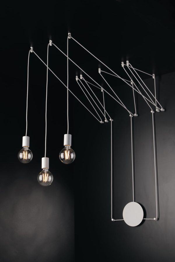 Plafoniera Habitat corpo bianco 3XE27 - Luce Ambiente Design - immagine 1