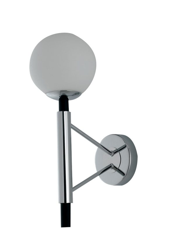 Applique Hammond corpo cromo/nero 1XE14 - Luce Ambiente Design - immagine 1