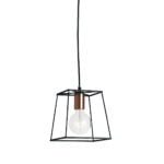 Sospensione Harlem corpo nero 1XE27 - Luce Ambiente Design