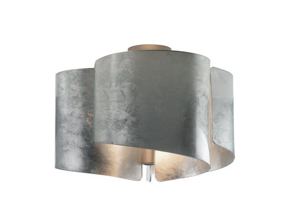 Plafoniera  Imagine corpo argento 3XE27  - Luce Ambiente Design - immagine 1