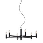 Lampadario Karol corpo grigio  6XE14 - Luce Ambiente Design