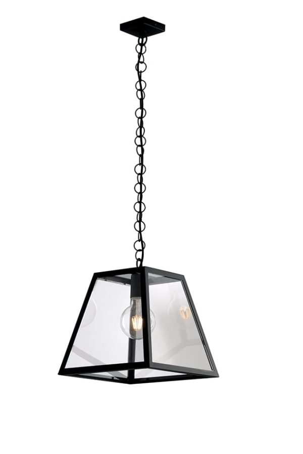 Sospensione Lexington corpo nero 1XE27 - Luce Ambiente Design - immagine 1