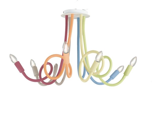 Plafoniera Lover corpo multicolor 6XE14 150X120CM - Luce Ambiente Design - immagine 1