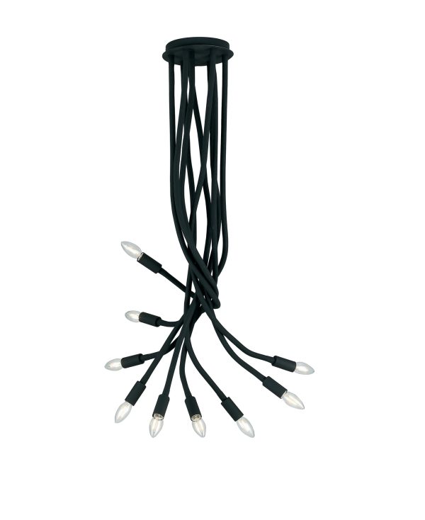 Plafoniera Lover corpo nero 9XE14 - Luce Ambiente Design - immagine 1