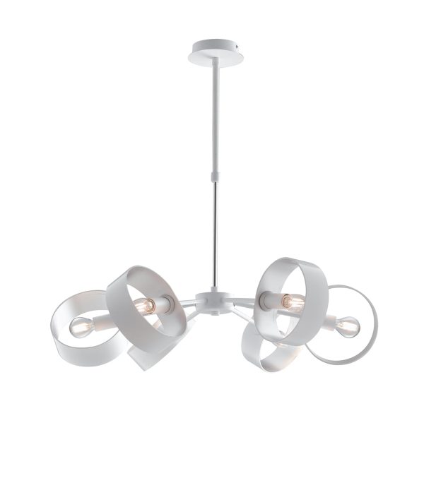 Sospensione Olympic corpo bianco/argento 6XE14 - Luce Ambiente Design - immagine 1