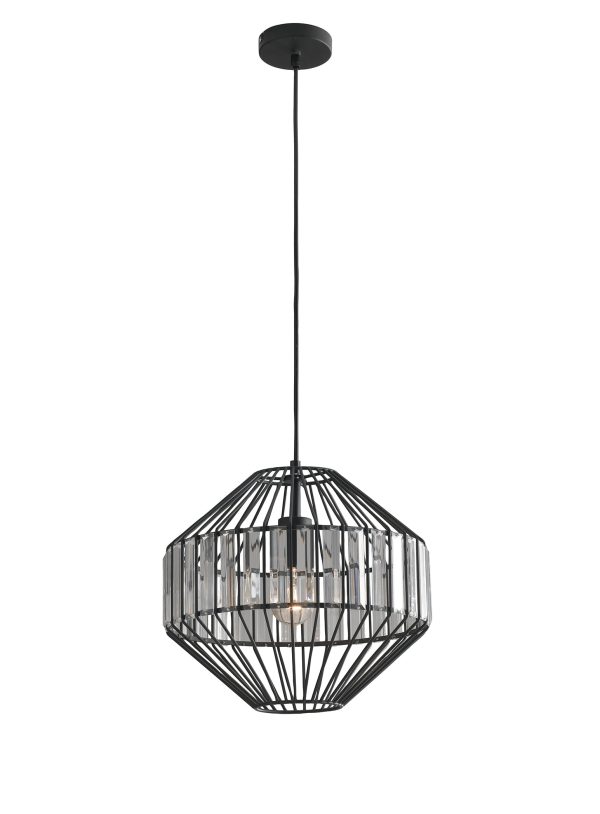 Sospensione Opium corpo nero  1XE27 - Luce Ambiente Design - immagine 1