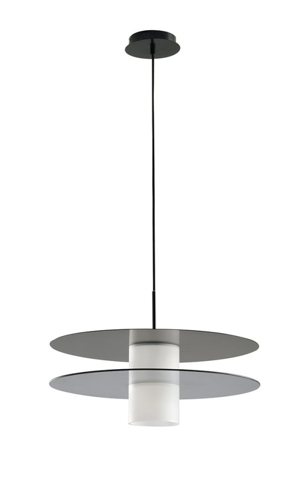 Sospensione Record corpo nero 1XE27 - Luce Ambiente Design - immagine 1
