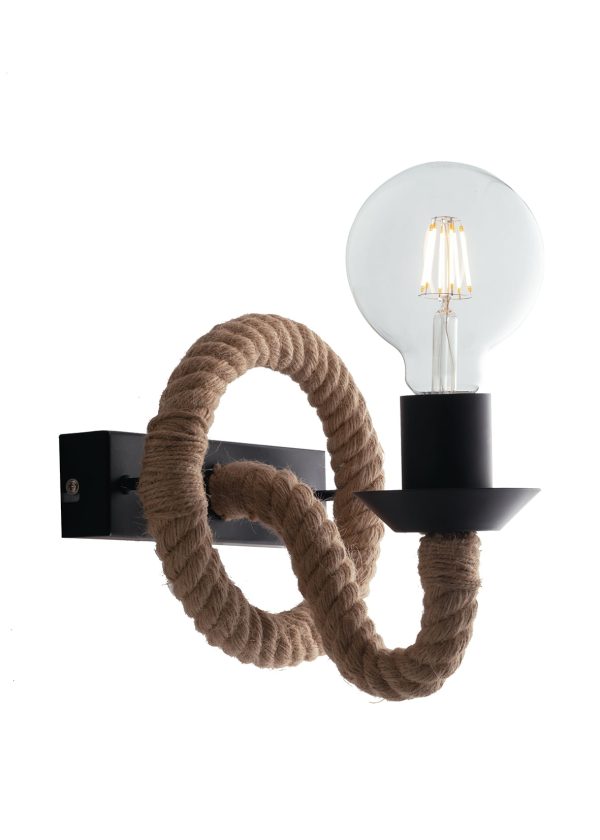 Applique Rope corpo corda 1XE27 - Luce Ambiente Design - immagine 1