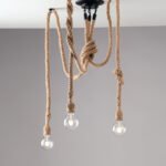 Plafoniera Rope corpo corda 3XE27 - Luce Ambiente Design