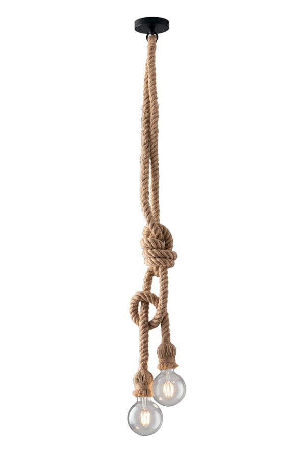 Sospensione Rope corpo corda 2XE27 - Luce Ambiente Design - immagine 1