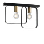 Plafoniera Smith corpo nero 2XE27 - Luce Ambiente Design