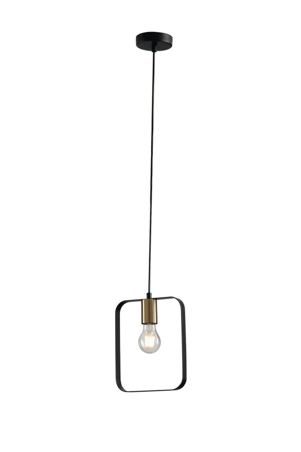 Sospensione Smith corpo nero 1XE27 - Luce Ambiente Design - immagine 1