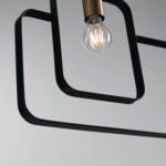 Sospensione Smith corpo nero 3XE27 - Luce Ambiente Design
