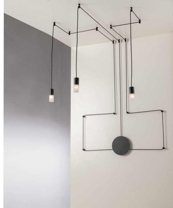 Plafoniera Spider corpo antracite 3XG9 - Luce Ambiente Design - immagine 1