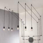 Plafoniera Spider corpo antracite 6XG9 - Luce Ambiente Design