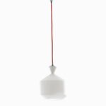 Sospensione Sugar-C corpo bianco cavo rosso 1XE27 - Luce Ambiente Design