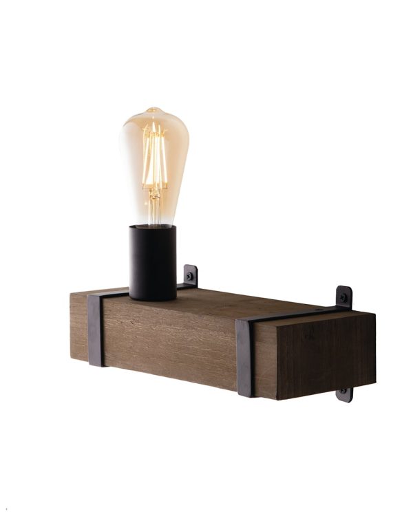 Applique Texas corpo nero 1XE27 - Luce Ambiente Design - immagine 1