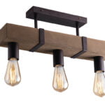 Plafoniera Texas corpo nero 3XE27 - Luce Ambiente Design